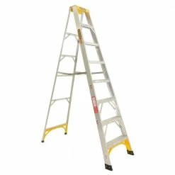 GORILLA Single Sided A-Frame Ladder 2.4M (8ft) Aluminium 150kg Industrial M008-I