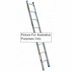 GORILLA Single Builders Ladder 4.9M (16ft) Aluminium 140kg Industrial SBL016-I