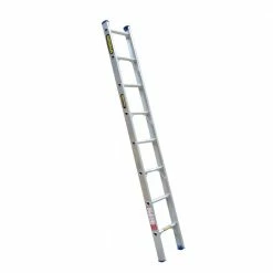 GORILLA Single Builders Ladder Aluminium 2.4M (8ft) 140kg Industrial SBL008-I