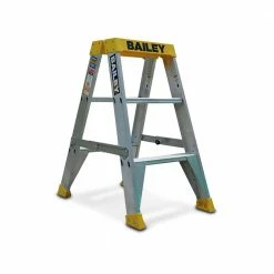 BAILEY 0.9m 150kg 3 Step Pro Aluminium Double Sided Big Top Ladder FS13966