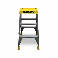 BAILEY 0.9m 150kg 3 Step Pro Aluminium Double Sided Big Top Ladder FS13966 -GORILLA SHOP unnamed file 672