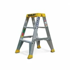 BAILEY 0.9m 150kg 3 Step Pro Aluminium Double Sided Big Top Ladder FS13966 -GORILLA SHOP unnamed file 674