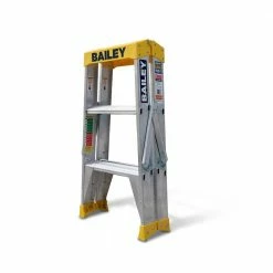 BAILEY 0.9m 150kg 3 Step Pro Aluminium Double Sided Big Top Ladder FS13966 -GORILLA SHOP unnamed file 675
