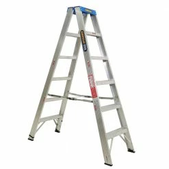 GORILLA Double Sided A-Frame Ladder 1.8M (6ft) Aluminium 120kg Industrial SM006-C
