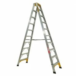 GORILLA Double Sided A-Frame Ladder 3.0M (10ft) Aluminium 150kg Industrial SM010-I
