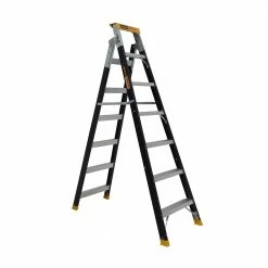 GORILLA 150kg Pro-Lite 7 Step Fibreglass Dual Purpose Ladder FDM007-PRO