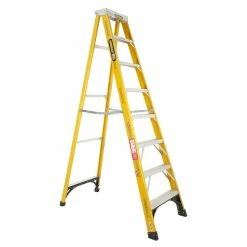 GORILLA Single Sided A-Frame Ladder 2.4M (8ft) Fibreglass 150kg Industrial FM008-I