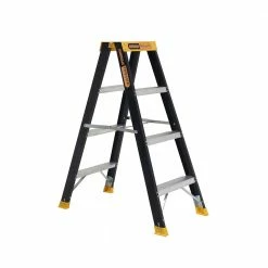 GORILLA 150kg Pro-Lite 4 Step Fibreglass Double Sided Ladder FSM004-PRO