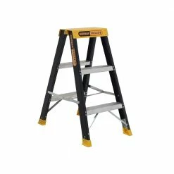 GORILLA 150kg Pro-Lite 3 Step Fibreglass Double Sided Ladder FSM003-PRO