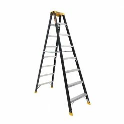 GORILLA 150kg Pro-Lite 8 Step Fibreglass Double Sided Ladder FSM008-PRO